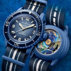 未使用 BLANCPAIN × Swatch SCUBA Fifty Fathoms 青 ブランパン スウォッチ スクーバ フィフティファゾムス アトランティック オーシャン