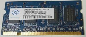 NANYA NT1GT64UH8D0FN-AD 1GB (PC2 6400 DDR2 800)