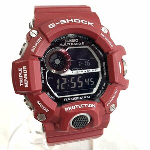 激レア！新品同様 カシオ G-SHOCK メン・イン・レスキュー レンジマン 電波ソーラー腕時計 GW-9400RDJ-4JA レッド メンズ 質屋の