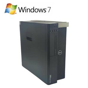 Windows7 64Bit/DELL/デル/デスクトップパソコン/中古PC/PRECISION T3600/無線LAN付き/大容量HDD500GB/8GB/グラフィックボード搭載