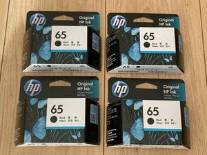 ◆4個セット HP 65 純正 インクカートリッジ ヒューレットパッカード ブラック N9K02AA 使用期限 2023.10月 画像参照!!