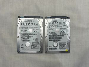 HITACHI 2.5インチHDD 250GB 2個セット CrystalDiskInfo【正常】SATA HGST ノートパソコン 日立 7mm厚