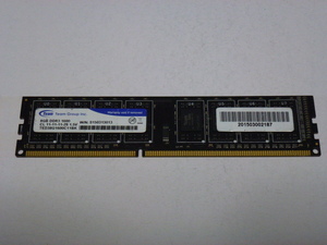 メモリ デスクトップパソコン用 TEAM 1.5V DDR3-1600 PC3-12800 8GB 起動確認済みです