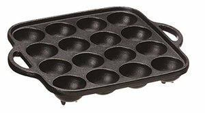 イシガキ産業 鉄鋳物 たこ焼き器 16穴 ブラック 縦20×横20×高さ3.5cm ガ (中古品)