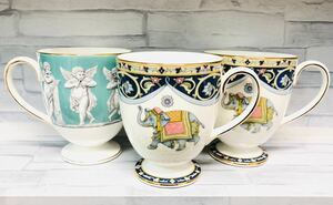 ウェッジウッド Wedgwood マグカップ 3点 ブルーエレファント フーテット リー エンジェル 天使 未使用 保管品 中古 現状品 