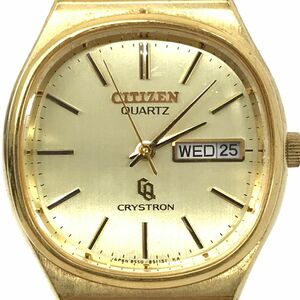 CITIZEN シチズン CRYSTRON クリストロン 腕時計 4-850921 TA クオーツ アナログ オーバル ゴールド ヴィンテージ シンプル ウォッチ