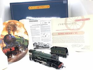 57 希少品 HOゲージ HORNBYRAILWAYS GWR 4-6-0 LOCOMOTIVE KING CLASS KING HENRY Ⅵ お皿付き(陶器) 外国車両 鉄道模型 付属品付 現状品