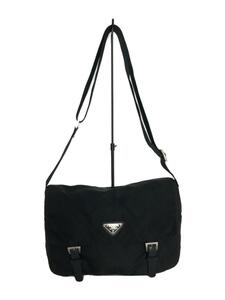 PRADA◆ショルダーバッグ/ナイロン/BLK/ジップ付近変色・破損有/B6671F VELA