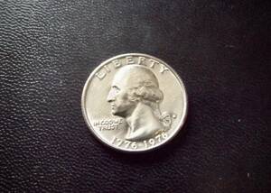 アメリカ合衆国　ワシントン25セントコイン　1776-1976年　D刻印　送料無料（8255）USA 貨幣　硬貨　クオーターダラー　ドル　　