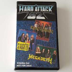 【東芝EMI非売品VHS】HARD ATTACK 92 ハード・アタック1992スペシャルビデオ/IRON MAIDEN,SLAUGHTER,MEGADETH,アイアンメイデン,メガデス