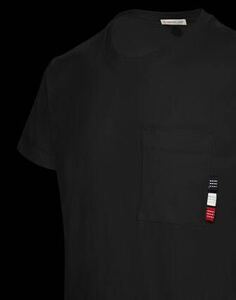 正規品 美品 MONCLER モンクレール サイズ L相当 大人気 限定高級ブランド Tシャツ カットソー 格安 黒 ブラック 半袖 ポケT 中古