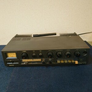 National　ナショナル　WA-745A 卓上型音響装置　パワーアンプ　音響機器 オーディオ機器 カラオケアンプ 　Y850