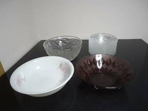 ギフト品 陶器製 ガラス製サラダボウル 中鉢小鉢 など 大小お皿おまとめ11枚セット