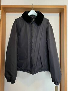 Supreme Burberry Shearling Collar Down Puffer Jacket XL Black