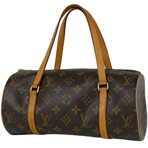 ルイ・ヴィトン Louis Vuitton パピヨン 26 バレルバッグ 筒型 旧型 ハンドバッグ モノグラム ブラウン M51386 レディース 【中古】