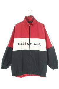 バレンシアガ BALENCIAGA 508903 TXD12 サイズ:38 ロゴプリントポプリンシャツブルゾン 中古 OM10