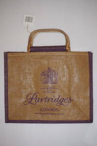 麻　バッグ　LONDON PARTRIDGES UK 未使用　長期保管品