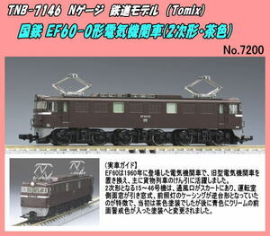 TNB-7146（N)　国鉄 EF60-0形電気機関車(2次形・茶色)（Tomix）