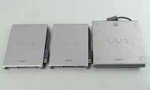 ジャンク扱い 3個セット SONY VAIO 外付けCD-RW PCGA-CDRW52 フロッピー PCGA-UFD5 ディスクドライブ PC 周辺 データ 管理 ソニー S042518