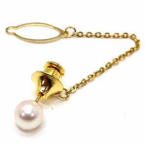 ＊MIKIMOTO(ミキモト)アコヤ本真珠ピンブローチ＊m 約2.6g pearl パール accessory broach jewelry CI4/CI4