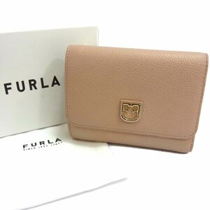 ◆FURLA フルラ 三つ折り 財布 レザーウォレット 箱付き レディース 1円スタート