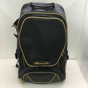 H-3797 ミズノプロ mizunopro MPバックパック 1FJD1000 L34×Ｗ21×Ｈ54 40L ブラック 野球 中古 