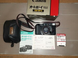Canon Autoboy TELE キャノン オートボーイ クォーツ デイト コンパクトフィルムカメラ 80年代 当時物 レトロ コレクション 動作品