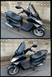 SYM RV125i/黒/②★動作品★距離:出品時49,460㎞★スレ/小傷/補修有※要現車確認