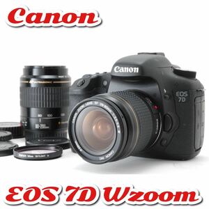 キャノン EOS 7D ダブルズーム★望遠レンズ付き！