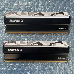 G.SKILL SNIPERX 8GB×2枚 計16GB DDR4-3200 中古 デスクトップ メモリ【DM-821】