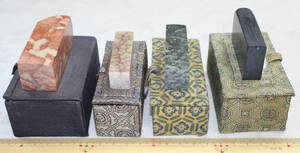中国文物　印材　４種　芙蓉、青田、楚石、臘石 o