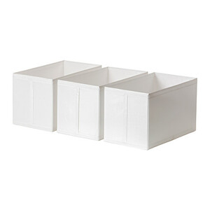☆ IKEA イケア ☆ SKUBB スクッブ ボックス, ホワイト / 3 個 ＜収納バック、押入れ 31x55x33 cm＞ u ☆2h