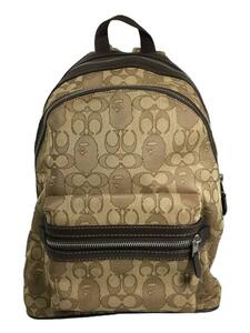 A BATHING APE◆coach×A BATHING APE Academy Backpackリュック/キャンバス/BRW/総柄