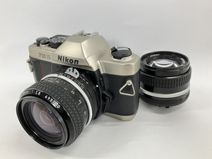 【動作保証】Nikon FM10 フィルムカメラ 28mm 1:2.8 50mm 1:1.4 レンズ2点セット ニコン ジャンク W8775163