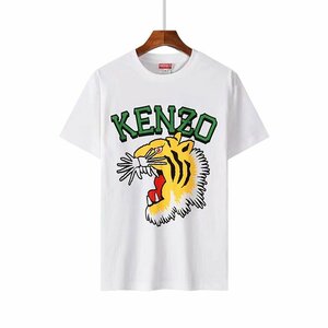 KENZO（ケンゾー） Tシャツ コットン 半袖Tシャツ ファッション トップス タイガー柄 白 ユニセックス Mサイズ