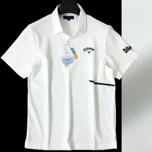 新品 キャロウェイ ゴルフ 鹿の子 半袖 ポロシャツ L 白 Callaway GOLF シャツ トップス メンズ ウェア ホワイト 春夏 ◆SW1618A