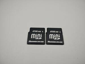 2枚セット　256MB　メガバイト　HAGIWARA SYS-COM　miniSDカード　メモリーカード　ミニSDカード