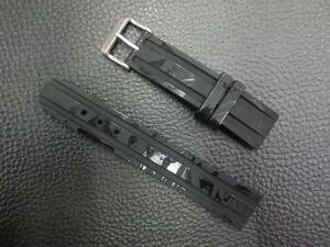 中古 セイコー シチズン カシオ 汎用 ブラック系 ラバーベルト 幅: 22mm 長さ: 調整式 管理No.01611