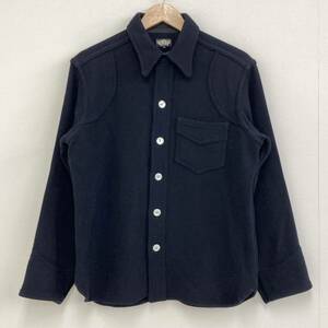 BLACK SIGN CPO ウールシャツ ネイビー 紺 40サイズ ブラックサイン 長袖 ミリタリー 4010558