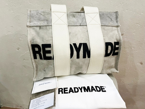 ほぼ未使用 READYMADE/レディーメイド EASYTOTE イージートート Sサイズ ホワイト ヴィンテージコットン トートバッグ ユニセックス