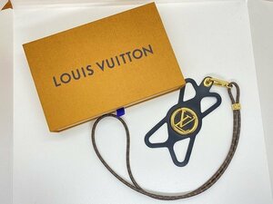 美品　Louis Vuitton　ルイヴィトン　フォンホルダー　ルイーズ　黒　シリコン　モノグラム　型番M６８３８２　☆ｃ０３９