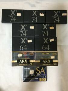 〇V220〇未開封 カセットテープ 10点まとめ SONY ソニー XⅡ/64 74 TDK AR-X 90 SA 60