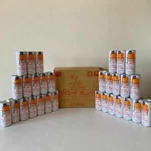 【デッドストック】未開封 92年 当時物 缶ジュース 「マイエードオレンジ」30缶 元箱付き 大量 まとめ売り 昭和レトロ ドリンク 缶 飲料