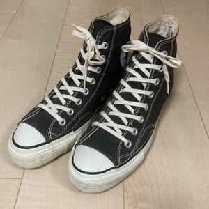 CONVERSE ALL STAR HI BLACK 8 1/2 80s vintage USA製 極美品 あて布 囲み文字 墨黒 コンバース オールスター アメリカ製 1000円スタート