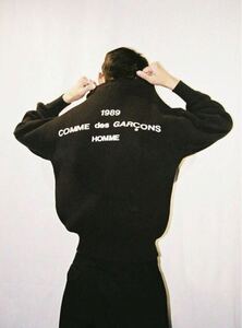 AD1989 ロゴ ニット80s アーカイブ comme des garcons homme セーター ギャルソン オム 名作 オフホワイト カニエ LOGO レア 川久保