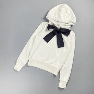 DOUBLE STANDARD CLOTHING ダブルスタンダードクロージング リボン スウェットパーカー トップス レディース 白 サイズ36*NC531