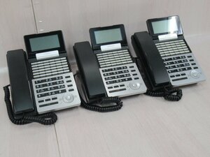 Ω ZR 14833# 保証有 HITACHI【 ET-36iE-SD(B)2 】(3台セット) 日立 iE 36ボタン電話機 領収書発行可能