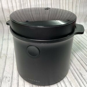 m002l B3 2021年製 LOCABO JM-C20E-B ロカボ 糖質カット マイコン炊飯器 5合炊き ブラック 内ふた丸洗い/タッチパネル/蒸し物