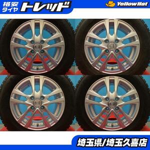 送料無料 グッドイヤー アイスナビ6 175/70R14 2019年製 アフロディーテ 5.5J +45 4H100 フィット ヴィッツ ポルテ シエンタ 等 中古 埼玉