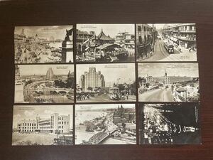 絵葉書 戦前　上海　16枚　まとめ　中国　風景　街並　風俗　古写真　ポストカード 支那 